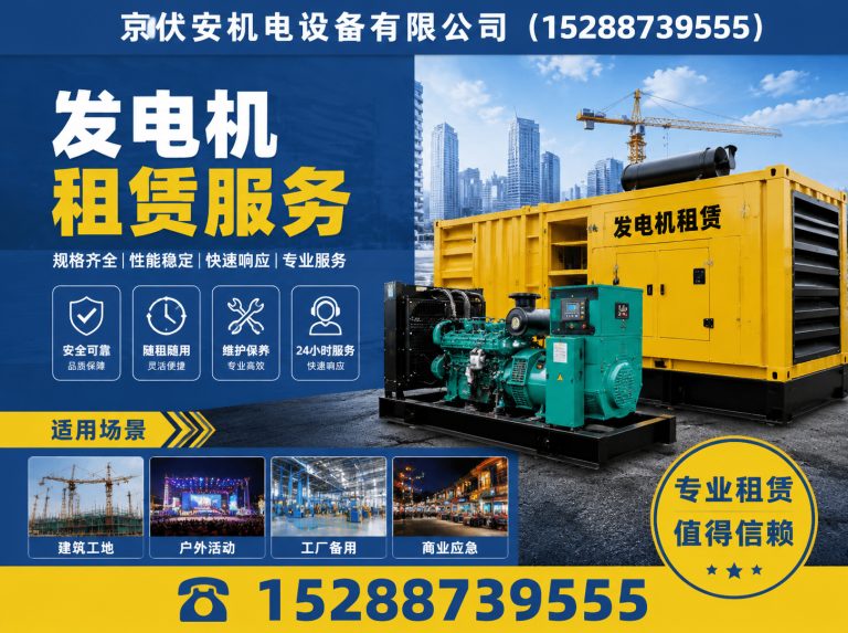 怀化发电机租赁展示图